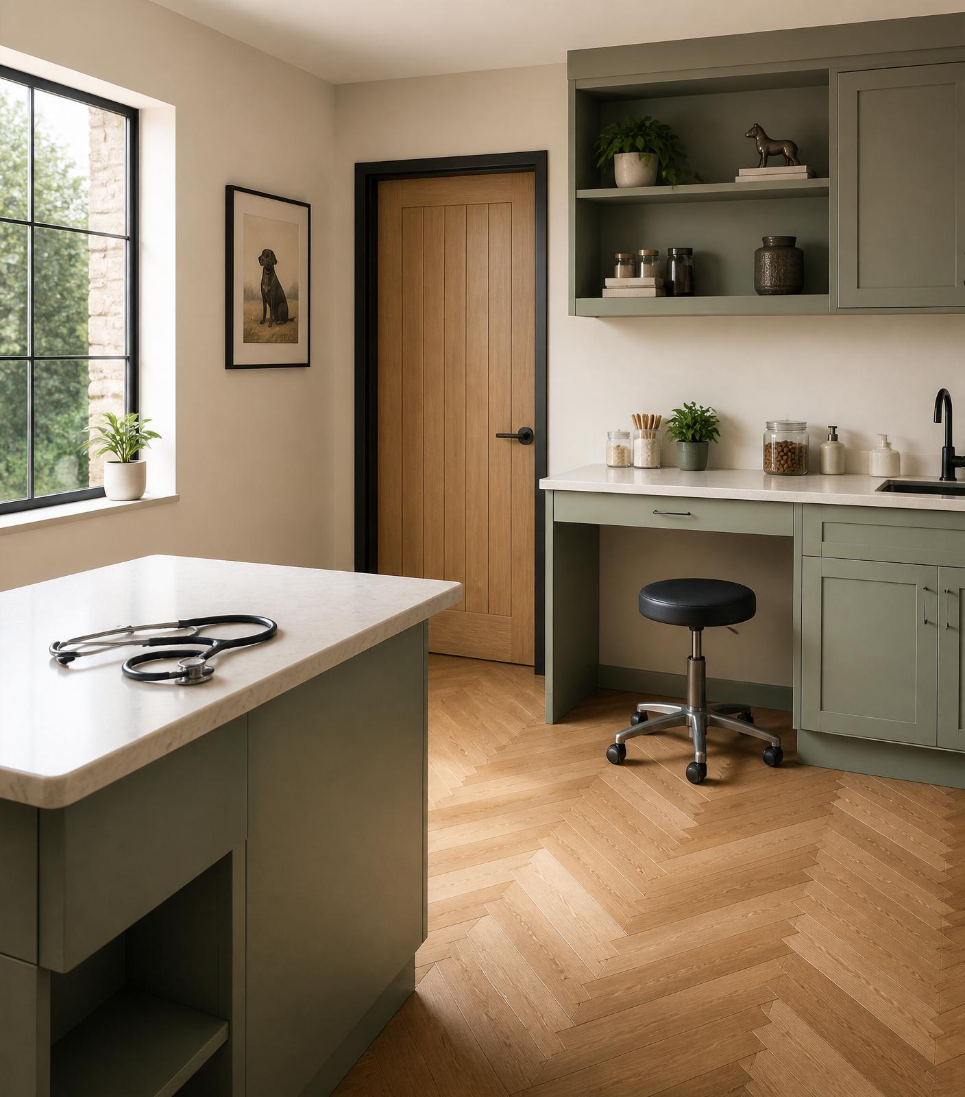 Interior of a modern independent veterinary practice